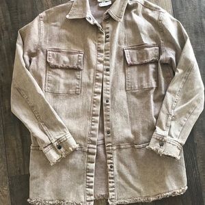 Blush Oversized Jean Jacket